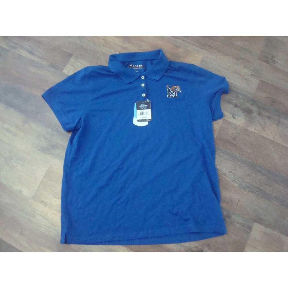 WOMENS XXL POLO MEMPHIS TIGERS GOLF SHIRT 00S Y2K DEADSTOCK VINTAGE ST5
